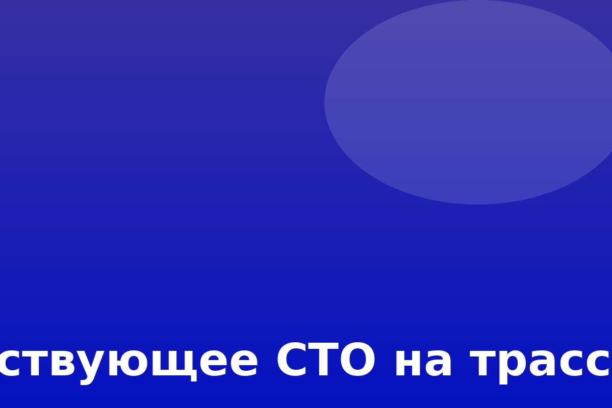 Действующее СТО на трассе М-4